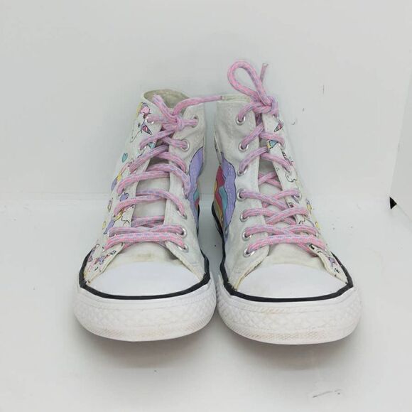 Converse Chuck Taylor Girls Pre-owned Unicorn Hi Top Multi Color Sneakers- sz. 3 - Picture 2 of 6